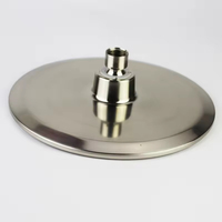 Pommeau de douche à effet pluie rond en nickel brossé de 8.5 pouces à grand panneau de taille personnalisée
