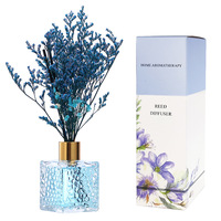 OEM/ODM Vente en gros Ensemble d'aromathérapie en rotin sans flamme Verre de fleurs séchées pour chambre à coucher Salle de bain Toilette Huile essentielle sans fumée