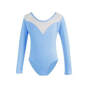 Maillots de Ballet para Niñas, Bodys de Danza con Mangas, Malla Transpirable, Material de Spandex para Gimnasia, Ropa de Danza para Entrenamiento - Product Image 5
