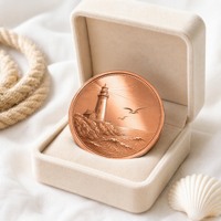 Pièce de monnaie personnalisée en cuivre pur 999 de 1 oz pour événements, comptoirs d'accueil, festivals, commandes de souvenirs d'entreprise et vente au détail de cadeaux