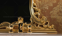 Meubles de salle de bain à double vasque de style français avec miroir Design élégant pour vos armoires de salle de bain