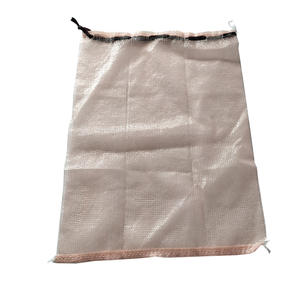 ถุงตาข่ายสีชมพูอ่อนใช้ซ้ำได้ผลิตด้วยวัสดุ PE พิมพ์แบบออฟเซ็ตเชือกดึงรีไซเคิลได้จากโรงงานที่สามารถแข่งขันได้ - Product Image 2