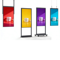 Affichage publicitaire numérique sur pied LCD IPS haute luminosité 700-2500 nits de 43/55/65 pouces