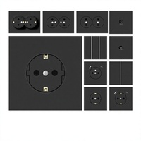 Prise murale de type 86, 10A, style européen, deux trous, norme française, prise russe, style allemand, avec prise USB Type-C