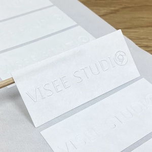 Tùy chỉnh kết cấu giấy <span class=keywords><strong>3D</strong></span> dập nổi trắng vòng Sticker cao cấp tự dính lời mời đám cưới phong bì con dấu Sticker - Product Image 2