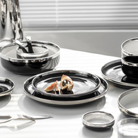 Assiette de vaisselle en céramique Simple et luxueuse boîte cadeau de pendaison de crémaillère