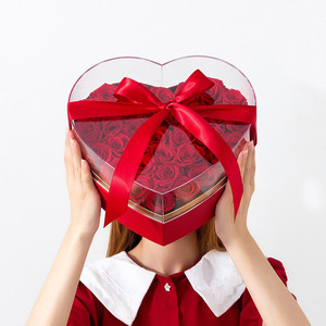 Flowers packaging gift box Valentine's Day transparent love florist packing box fruit