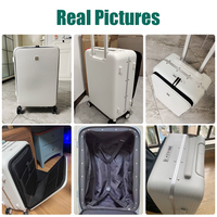 Maleta de Viaje Hanke con Apertura Frontal, Estilo Ejecutivo, Candado TSA, Ruedas Giratorias, Lujosa, Inteligente, Ligera, Rígida