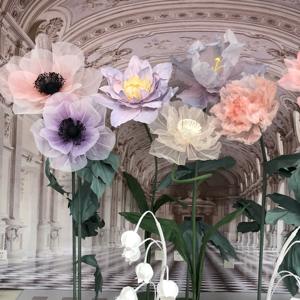 H-118 fleur artificielle géante organza soie crêpe papier EVA matériau peut être sélectionné couleur taille peut être personnalisé - Product Image 2