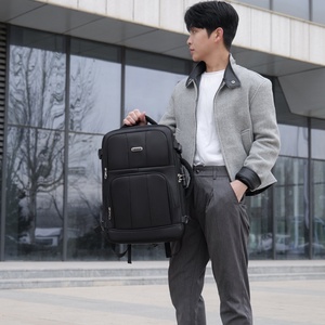 High-End Waterproof Commuting <b>Backpack</b> for Men Women Large Capacity Oxford Durable Panelled Multifunctional Zipper Polyester - Product Image 4