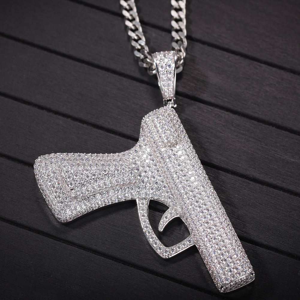 Collier Pendentif Hameçon Gravé Pour Hommes - Style Hip-hop Rock, Acier Au Titane, Cadeau Déco - 2