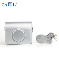 Mini EVO rétro sac photo en cuir PU étui rigide de protection pour photographie numérique voyage extérieur argent blanc caméra boîte