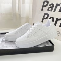 Chaussures plates décontractées et sportives pour femmes, nouvelle collection printemps-automne 2023, blanches, légères, polyvalentes, avec lacets, pour étudiantes