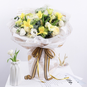 20 feuilles/sac <span class=keywords><strong>journal</strong></span> anglais étanche fleur <span class=keywords><strong>papier</strong></span> d'emballage Floral cadeau emballage fournitures <span class=keywords><strong>papier</strong></span> d'emballage - Product Image 3