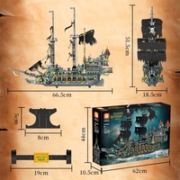 Bloques de Construcción del Barco Pirata Flying Dutchman de ABS Fangcheng FC6015, Juguete de Bricolaje para Niños, Modelo de Adorno