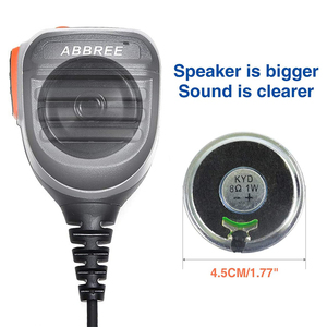 ABBREE <strong>AR</strong>-780 Two Way Radio Rainproof Handheld <strong>Speaker</strong> Mic Microphone Remote Shoulder Mic for GMRS Radio Baofeng UV-5R - Product Image 5