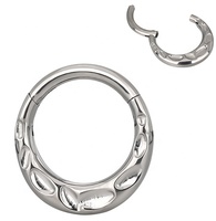 Cincin Titanium CNC Model Segmen Berengsel untuk Perhiasan Clicker, Cincin Hidung, dan Anting Helix