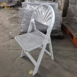 NIKA工厂批发亚克力白色塑料折叠椅，适用于花园婚礼活动 - Product Image 3