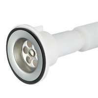 IFAN Tuyau de vidange flexible en plastique économique 32-40mm 2 pouces pour lavabo, machine à laver et salle de bain