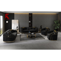 Fabrikverkauf Europäischer Stil Luxus Chesterfield Sofa mit Metallfüßen, Samt-Ausziehsofa, Plüsch-Wohnzimmer-Sofagarnitur