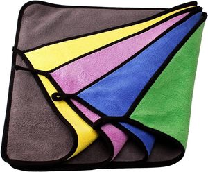 Serviette de lavage de voiture en microfibre à séchage rapide, douce et absorbante, serviette de séchage en peluche pour siège de voiture - Product Image 5