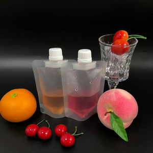Bolsa de recarga transparente de grado alimenticio, bolsa de plástico PE, bolsa de pie con pico para jugo, bebida, cerveza - Product Image 5