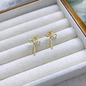 Pendientes <span class=keywords><strong>de</strong></span> Botón <span class=keywords><strong>de</strong></span> Oro Sólido <span class=keywords><strong>de</strong></span> 14K con Diseño <span class=keywords><strong>de</strong></span> Lazo Simple, Estilo Moderno y Lujoso, Pendientes <span class=keywords><strong>de</strong></span> <span class=keywords><strong>Mariposa</strong></span> <span class=keywords><strong>de</strong></span> Moda, Accesorio <span class=keywords><strong>de</strong></span> Boda para Mujer - Product Image 4