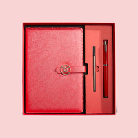 Ensemble de papeterie de bureau PQ, carnet pour l'école, journal personnalisé à couverture rigide, ensemble cadeau promotionnel en tissu écologique, vente en gros, vintage