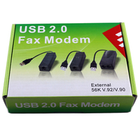 Módem de fax Puerto dual USB2.0 Controlador de módem externo 56K para Win 7/Win 8/Win 10/Win XP Módem USB