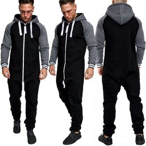 Costume pantalon avec veste pour homme, combinaison, avec capuche, fermeture éclair complète, décontracté - Product Image 4