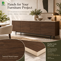 Contreplaqué recouvert de placage de noyer noir Jinbase JB-PLY-117, qualité E0, 1220x2440mm, contreplaqué flexible, feuille de placage de bois naturel