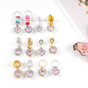Nouveau beauté mousqueton alliage cheveux breloques tresses accessoires cristal cheveux <span class=keywords><strong>bijoux</strong></span> pour dreadlocks décoration <span class=keywords><strong>bijoux</strong></span> cheveux pendentif - Product Image 3