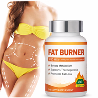 Suplemento Quemagrasas OEM ODM, 650 mg por Cápsula, Té Verde CLA, Apoyo al Metabolismo, Cápsulas para la Pérdida de Peso para Mujeres, 60 Unidades