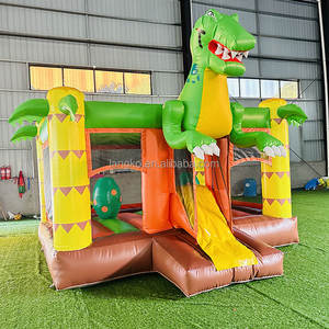 Château Gonflable Thème Dinosaure pour Enfants - <span class=keywords><strong>Jeu</strong></span> Gonflable avec Toboggan et Zone de Saut - Offre Spéciale - Product Image 3