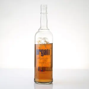 Accetta 750ml personalizzate 1000ml glassa vuota sottile rotonda Arizona Limoncello whisky Vodka Gin bottiglie di alcol in vetro con tappi