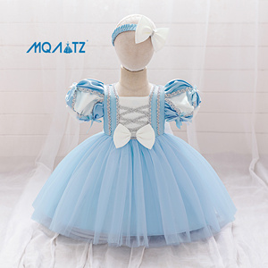 Disfraces de Princesas de Dibujos Animados de Verano para Niñas, Rapunzel, Sofía, <span class=keywords><strong>Aurora</strong></span>, Bella, Disfraz de Halloween, Fiesta de Cumpleaños, <span class=keywords><strong>Vestido</strong></span> con Volantes, Disfraz Elegante - Product Image 4