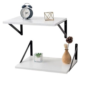 Wooden Wall Mounted <b>Shelf</b> Solid Wood Rectangle Durable Storage For Living Room Entryway <b>Bedroom</b> - Product Image 5