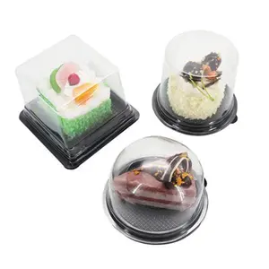 Custom Mini Cupcake Container Dome Muffin Houder Maan Cake Blister Verpakking Muffin Dessert Mooncake Verpakking Clear Plastic