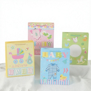 Bolsa de Papel para Regalo de Bebé con Asas Retorcidas, Colorida, para Recuerdos de Fiesta de Nacimiento - Product Image 4