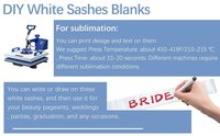 Écharpes blanches vierges en satin pour sublimation, classiques, en polyester, pour concours de beauté, décoration unie, remise des diplômes senior 2026, anniversaire