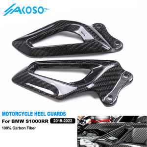 Akosocarbon 3K 3*3 Twill dệt bóng xe máy sợi carbon chân <span class=keywords><strong>PEG</strong></span> Bìa Heel tấm bảo vệ cho BMW S1000RR 2019-2025 2024 - Product Image 1