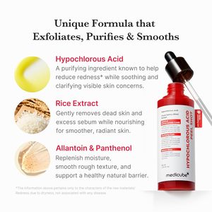 Siero esfoliante delicato Medicube Peel Shot con acido per cellule morte della pelle, controllo dei pori e dei punti neri - Product Image 2