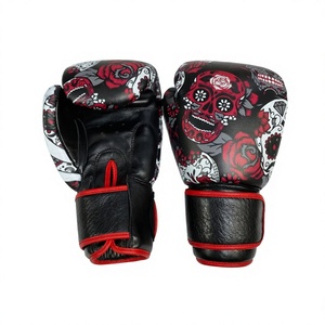 Gants de boxe imprimés à doigts complets pour l'entraînement aux arts martiaux, avec support de poignet auto-agrippant pour la gym et le combat - Product Image 3