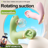 Nouveau vibrateur clitoridien et point G en silicone en forme d'ours, contrôlable par application, avec 9 modes de succion et rotation, double moteur, portable, pour femmes