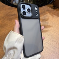 Coques de téléphone pratiques, anti-chocs, anti-traces de doigts, avec protection de l'objectif, design tendance, pour iPhone 13/14/15/16/17 Pro/Pro Max