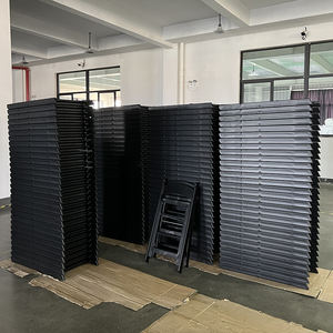 للبيع بالجملة مقاعد ناعمة مبطنة للحدائق الخارجية من مادة البولي يوريثلين ، راتنج أسود محمول لحفلات الزفاف - Product Image 5