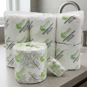 Papier d'emballage de Noël imprimé sur mesure en gros, papier toilette 1/2/3 plis, gaufré à pois, marque GreenIsland - Product Image 3