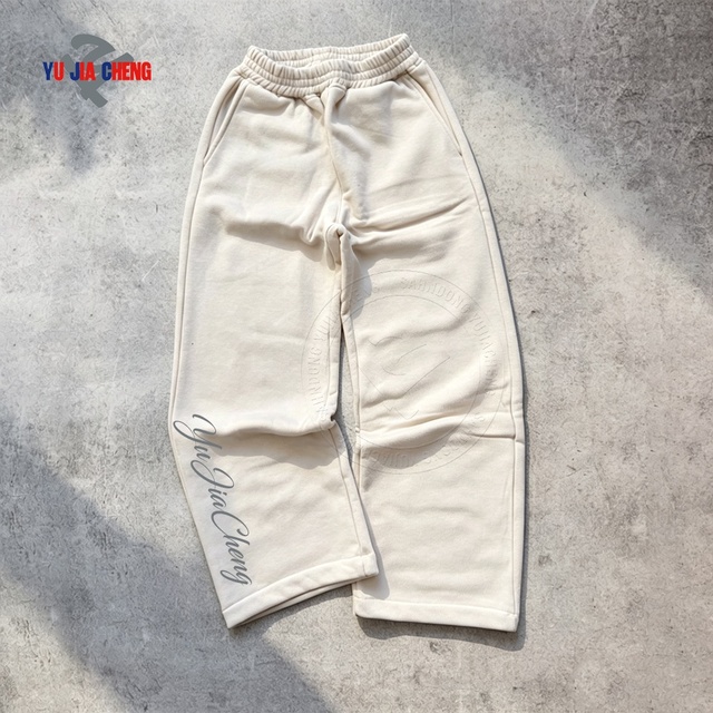 High Quality Oversized Fleece Straight Leg Track Pants Trousers Jogger Wholesale Custom Baggy Casual Wide Leg Sweatpants Men