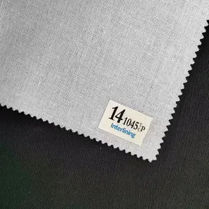 100% hard interlining fabric buckram embroidery for color shirt YB -1045 T/C P