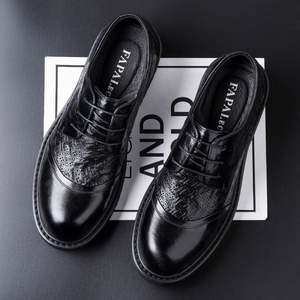 Chaussures Derby sur mesure haut de gamme, dessus en cuir de mouton de qualité supérieure, fermeture à lacets, antidérapantes, chaussures formelles pour homme, pour mariage, affaires, automne - Product Image 4